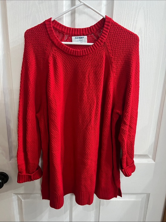 Old Navy Sweaters - Old Navy Red Crew Neck Sweater Size XL Like New